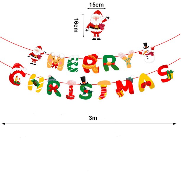 Pancarta navideña roja y verde, letrero navideño, guirnaldas, Papá Noel, muñeco de nieve, decoraciones para fiestas navideñas, regalo de Navidad, Año Nuevo