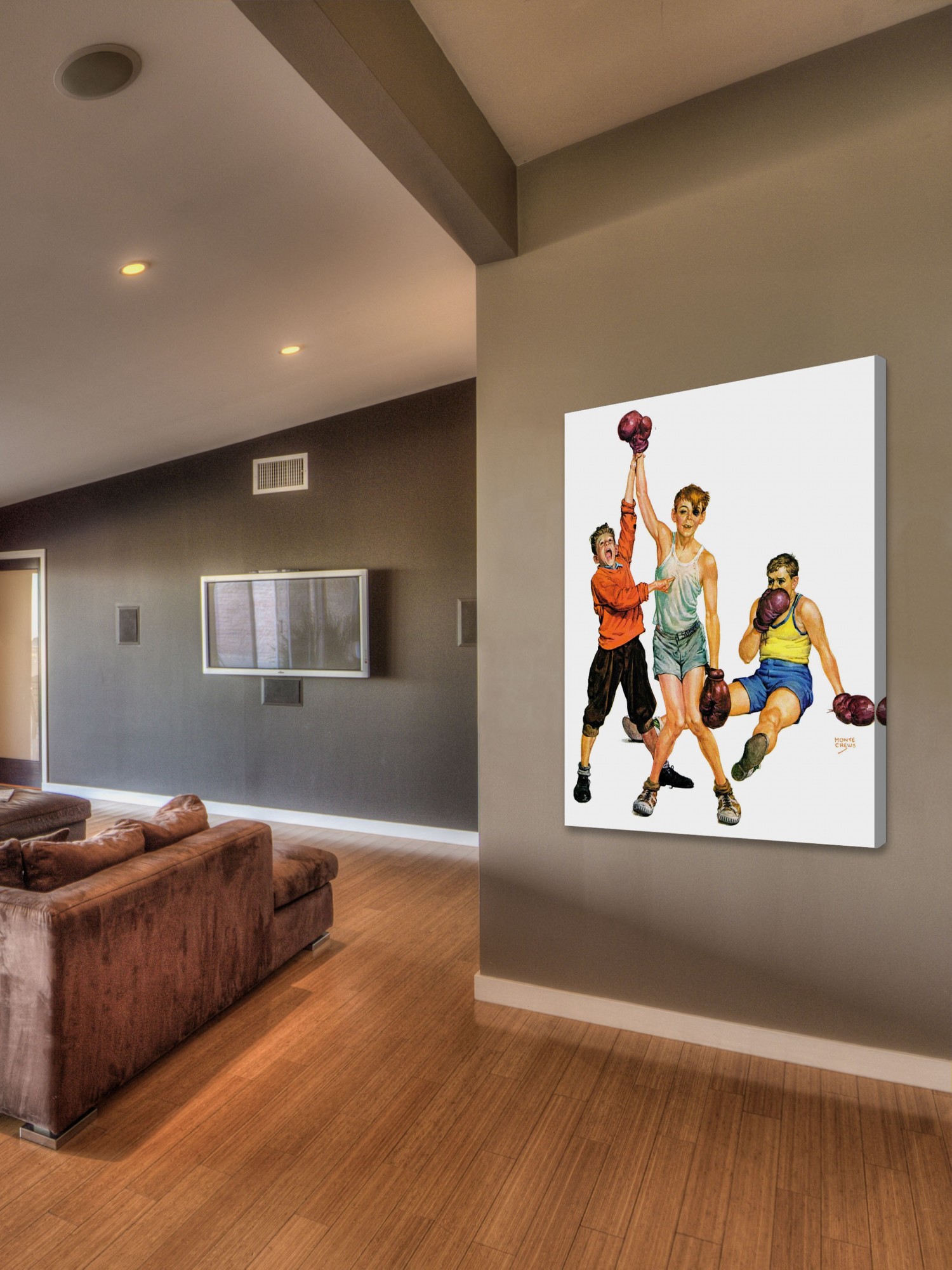 Marmont Hill Boxing Champ by Monte Crews Painting Print on Canvas