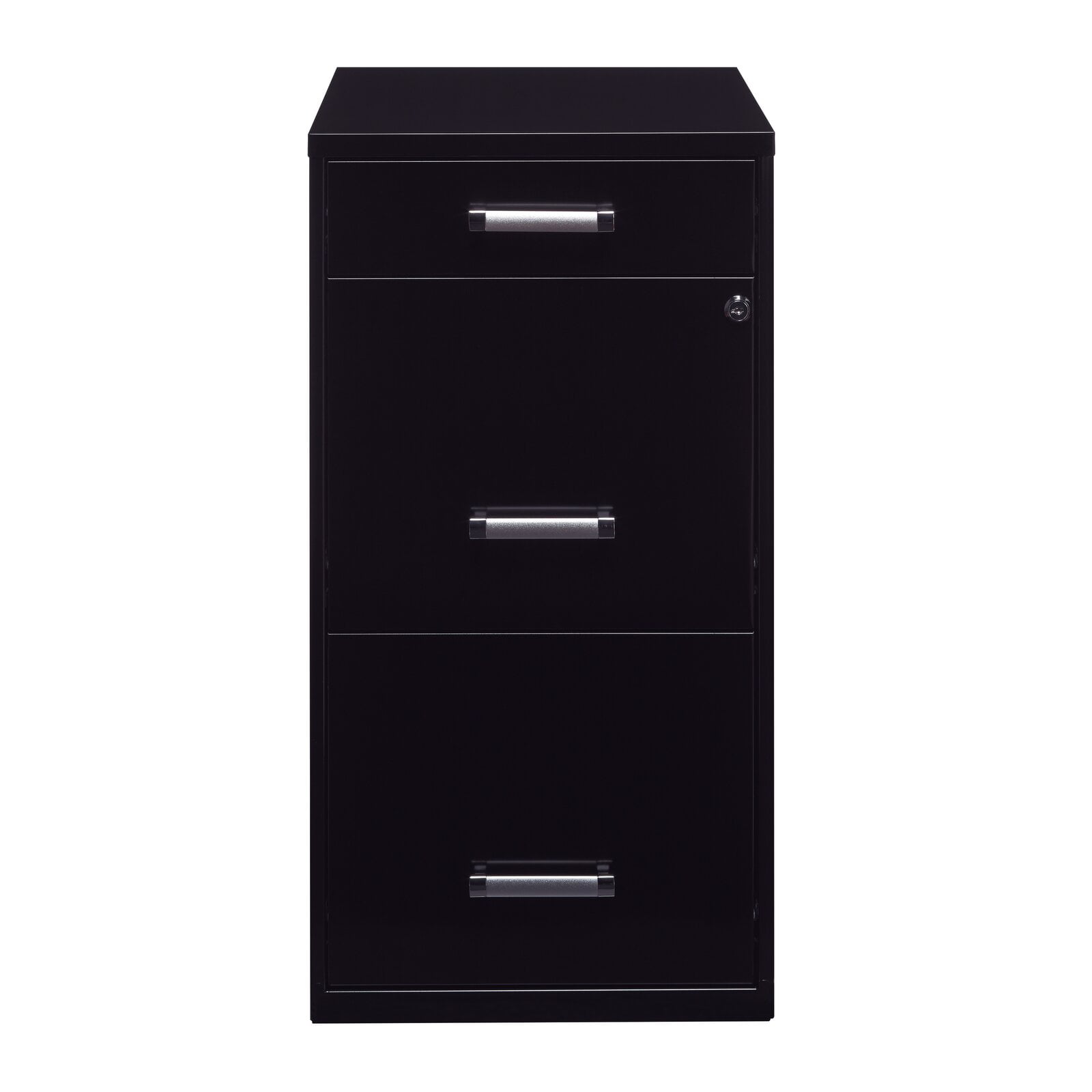 27.32'' H x 14.25'' W x 18'' D Locking Overall Jerry 3-Drawer Vertical Filing Cabinet 