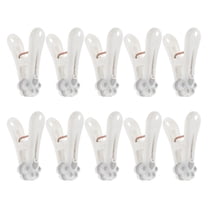 Hemoton 12pcs Plastic Clothes Pins Strong Clothespins Heavy Duty Laundry Clothes Clips Windproof Clamps Clothes Pegs No Trace Design For Clothes