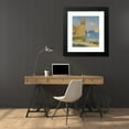 thumbnail image 4 of Henri Martin 20x22 Black Modern Framed Museum Art Print Titled - La Tour De Collioure, Lifting of the Moon (1923-1924), 4 of 5