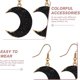 thumbnail image 3 of Pendientes de luna, pendientes sencillos y de moda, 3 of 5
