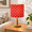 Red mix, variant on Black Translucent Drum Checkered Pattern Lamp Shade for Table and Floor Lamps