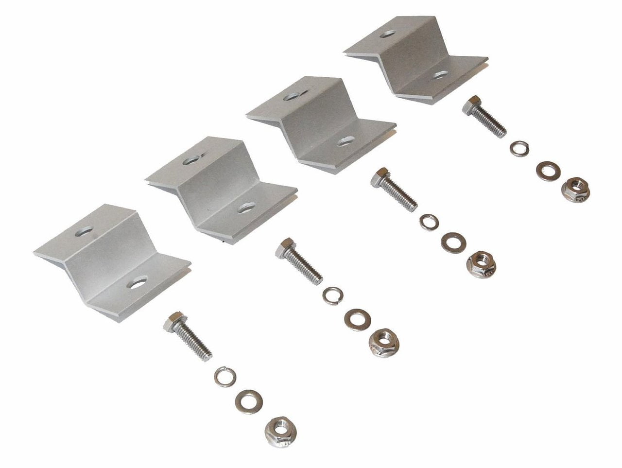 10 Sets of Aluminum Z-Bracket Solar Panel Mount Mounting for Camper Toybox RV Motorhome Trailer Boat