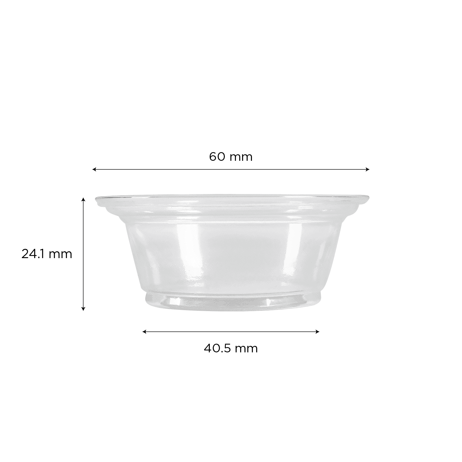 Cups Plastic Hard Clear Short / Squat 25 / 20ct