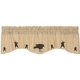 thumbnail image 5 of VHC Brands Kettle Grove Window Curtain, Applique Crow and Star Valance, Tan, 16x60, 5 of 5