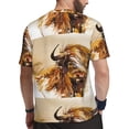 thumbnail image 2 of Wukai Yak Print Men's Short-Sleeved Mesh T-Shirt,Quick-Dry Short Sleeve Workout T-Shirt-4X-Large, 2 of 8