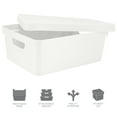 thumbnail image 3 of Simplify 3.74 gal Plastic Storage Boxes, White, 3 of 5