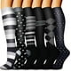 thumbnail image 1 of 6 pares de calcetines de compresión de secado rápido para ciclismo, senderismo y esquí. Calcetines deportivos de esquí hasta la rodilla con múltiples patrones., 1 of 5