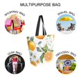 thumbnail image 7 of FORMRS Womens Canvas Tote Bag with Zipper Inner Pocket Shoulder Handbag, Orange Watercolor Bees, 7 of 7