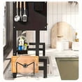 thumbnail image 3 of Multi-Tier Dish Drying Rack with Dust-Proof Cover, Countertop Kitchen Sink Drainer for Plates, Bowls & Chopsticks, Black, 3 of 7