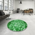 thumbnail image 4 of Ahgly Company Machine Washable Indoor Rectangle Transitional Green Area Rugs, 2' x 3', 4 of 7