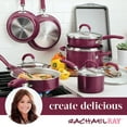 thumbnail image 6 of Rachael Ray 13 Piece Create Delicious 11 Piece Nonstick Pots and Pans, Burgundy, 6 of 8