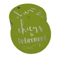 thumbnail image 1 of Inkdotpot Silver Foil Paper Hang Tags Cheers To Retirement Favor Tags 50 Pieces, 1 of 6