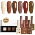 thumbnail image 1 of Esmalte de uñas en gel CANNI Brown Nude, 6 colores, 9 ml, set Skin Tone, 1 of 8