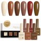 thumbnail image 1 of Esmalte de uñas en gel CANNI Brown Nude, 6 colores, 9 ml, set Skin Tone, 1 of 8