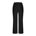 thumbnail image 6 of YUGYXL Women's Casual Trousers Suits Color Block Design Stylish Two Piece Set Featuring Contrast Pocket Top Black XL, 6 of 9