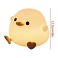thumbnail image 3 of DAMAI Cute Duck Night Light, Animal Silicone Rechargeable Table Lamp Bedside Lamp with Touch Sensor, 2 Levels Dimmable Room Decor, Funny Lamp Gift for Girls Boys, 3 of 8
