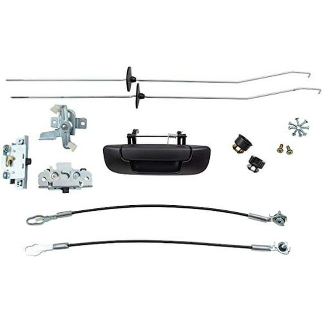 Tailgate Latch and Handle Kit - with Hardware - Compatible with 2002-2008 Dodge Ram 1500