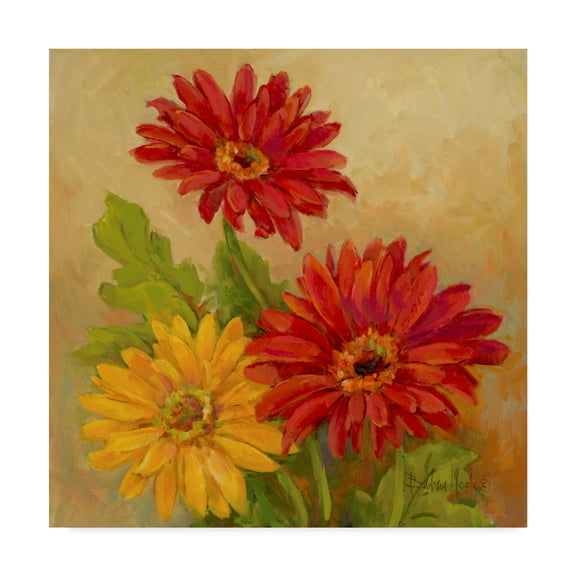 Trademark Fine Art ' Gerber Daisies' Canvas Art by Barbara Mock