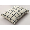 thumbnail image 4 of Mainstays Ivory & Blue Windowpane Decorative Pillow, 14" x 20", 4 of 5
