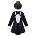 thumbnail image 5 of JanJean Kids Girls Ringmaster Circus Outfit Sequins Bowtie Tutu Dress with Hat Magic Performance Black 14, 5 of 7