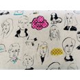 thumbnail image 6 of People - People Faces - Cosmo - Lightweight Canvas - Japanese  Fabric - Natural - Pink - Gray - AP-05803, 6 of 8