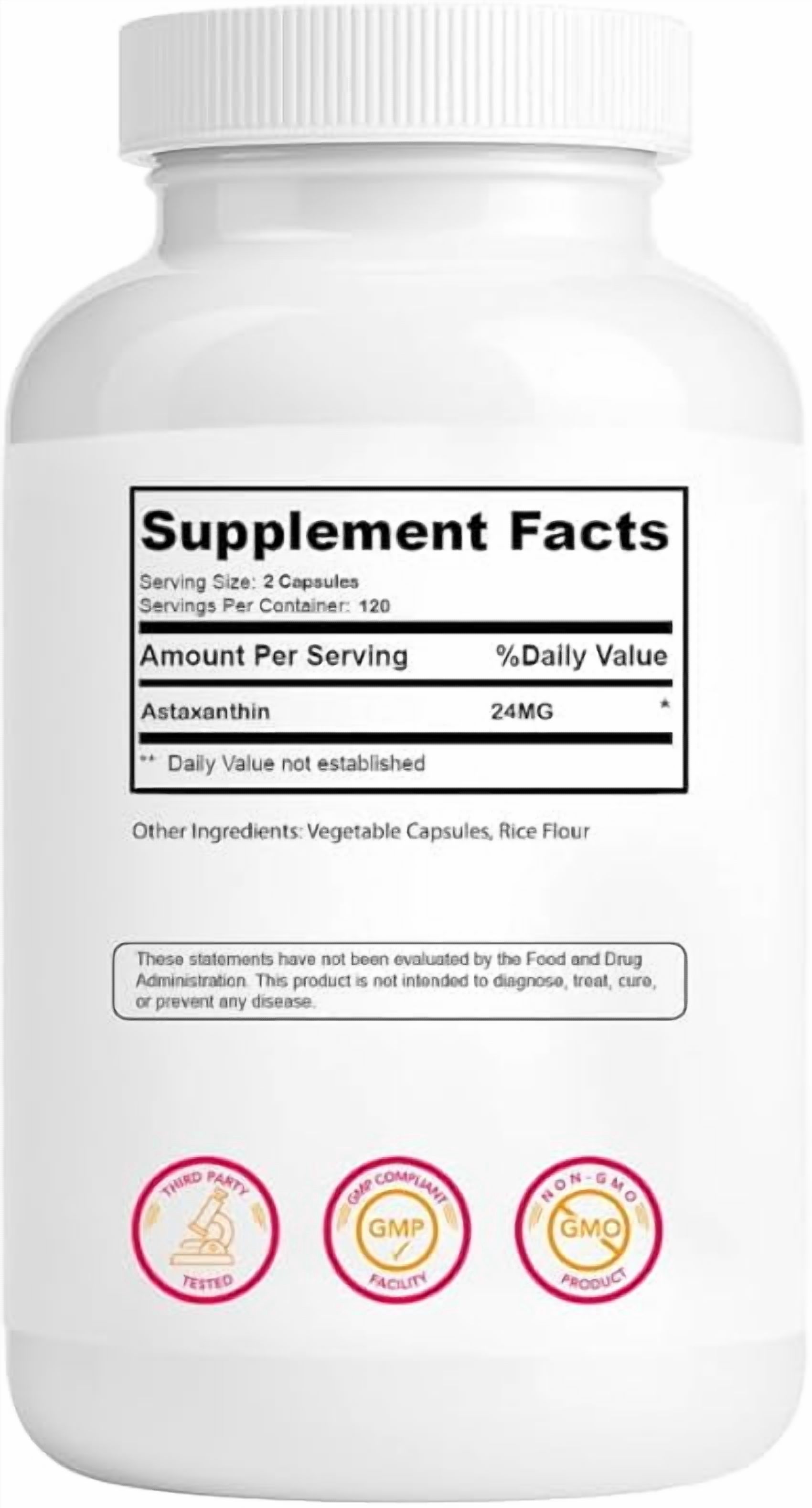 Buy The Crave Astaxanthin 12mg Extra Strength, Antioxidant Support, 240 Capsules (120 Servings), Gluten Free