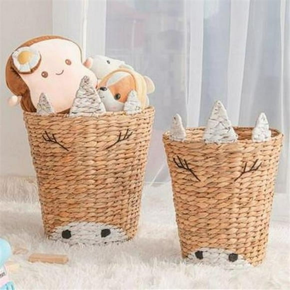 Baum 21A348 Round Unicorn Baskets, Natural - Set of 2