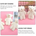 thumbnail image 4 of 3 unids perla peluche de peluche encantador peluche llavero llavero juguete lindo bolsa colgantes (blanco), 4 of 6