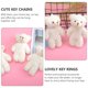 thumbnail image 4 of 3 unids perla peluche de peluche encantador peluche llavero llavero juguete lindo bolsa colgantes (blanco), 4 of 6