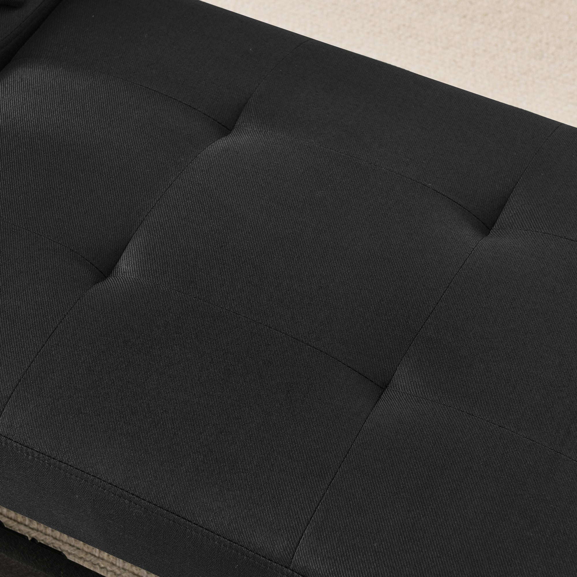 Leumius Sleeper Sofa Chair Bed 3 in 1 Convertible Bed Chair with Adjustable Backrest Linen Sleeper Chair Pull-Out Sofa Bed for Small Spaces,Living Room,Black