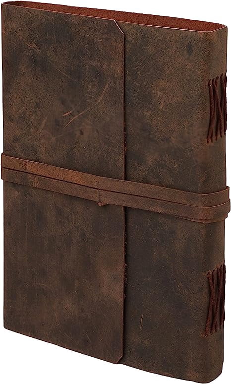 OVERDOSE Buff Belt Leather Journal Diary Notebook - Handmade Journal For Students, Office Bound Leather Journal for men & women Sketchbook Notebook Diary - 6 x 8 inches | 15 x 20 cm | A5
