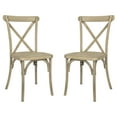 thumbnail image 2 of Flash Furniture 2 Pack Commercial Light Oak Indoor/Outdoor Wood Look Resin Cross Back Chair, 2 of 11