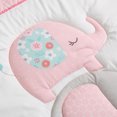 thumbnail image 6 of Pink Elephant 2-Piece Crib Bedding Set for Baby Nursery (quilt and crib sheet, come with a dust ruffle as gift), 6 of 6