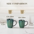 thumbnail image 2 of Coffee Mugs Set of 4, 12oz Coffee Cups Set with Handle, Ceramic Tea Mugs for Kitchen, Latte Mugs for Coffee,Cocoa, Tea,Green, 2 of 7