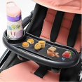 thumbnail image 3 of Universal Stroller Snack Tray Pushchair Cup Holder with Adjustable Buckle and Hooks, Removable Multifunction Stroller Organizer for Most Pram with Rou, 3 of 5