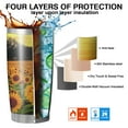 thumbnail image 7 of 20oz Tumbler with Lid and Straw Stainless Sunflowers Steel Vacuum Insulated Water Coffee Tumbler Cup, Double Wall Vacuum Insulated Travel Mug Reusable Tumblers for Ice Drinks, Hot Beverage, 7 of 7