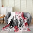 thumbnail image 1 of YST Couverture Jetée Cheval Queen 90x90, Couverture Cheval Mignonne pour Enfants Ados, Couverture Duveteuse Fleurs de Marguerites Rouges et Blanches, Couverture en Molleton Animaux Sauvages de la Campagne Déco Rustique de Chambre, Microfibre Douce, 1 of 5