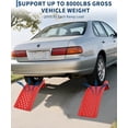 thumbnail image 3 of 8" Lift Solid Steel Car Ramp 8000 Lbs Capacity, 2000 Lbs Per Ramps, Heavy Duty Truck Ramps for Car Repair or Vehicle Maintenance, 2 Pack Car Ramps, Red, 3 of 9