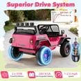 thumbnail image 4 of Gymax 24V Ride On Car for Kids Battery Powered Electric Vehicle w/ Parent Remote Control Pink, 4 of 8