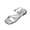 Silver, variant on Women's Flat Sandals Gladiator Open Toe Boho Elastic Back Strap Slides Sandals for Beach Vacation Silver