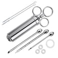 thumbnail image 1 of Kit de inyector de carne de acero inoxidable 304 de alta resistencia con barril de gran capacidad de 60 ml con 3 agujas de adobo comerciales, 1 of 8