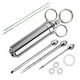 thumbnail image 1 of Kit de inyector de carne de acero inoxidable 304 de alta resistencia con barril de gran capacidad de 60 ml con 3 agujas de adobo comerciales, 1 of 8