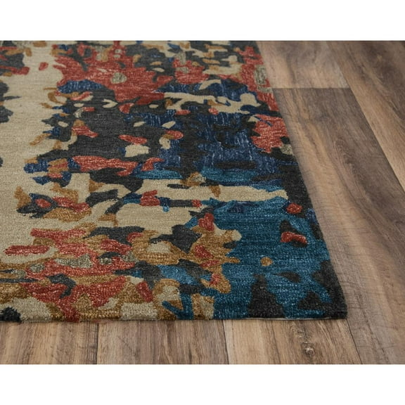 Alora Decor Vivid 8'6" x 11'6" Beige/Multi/Teal/Rust/Beige Hand-Tufted Area Rug