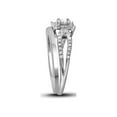 thumbnail image 3 of 10kt Or Blanc Femmes Diamant Rond Mariage Bague de Fiançailles Ensemble 1/4 Cttw, 3 of 4