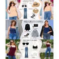 thumbnail image 6 of Beautyin Plus Size Tank Top for Women Adjustable Spaghetti Wide Straps Sleeveless T-shirts Cami, 6 of 9
