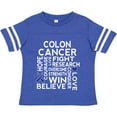 thumbnail image 3 of Inktastic Colon Cancer Awareness Ribbon Boys or Girls Toddler T-Shirt, 3 of 5