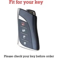 thumbnail image 2 of Key Fob Cover Compatible with Lexus ES IS LS LC NX RX LX RC GX UX TX 2018-2025 4 Button Keychain Case Holder Protector,Black-Long keychain, 2 of 7