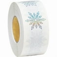 thumbnail image 2 of Clear Christmas Stickers Roll Snowflake Self-Adhesive Xmas Winter Label Decals for Holiday Envelope Invitation Card Gift Decor, 8 Designs (Silver), 2 of 6